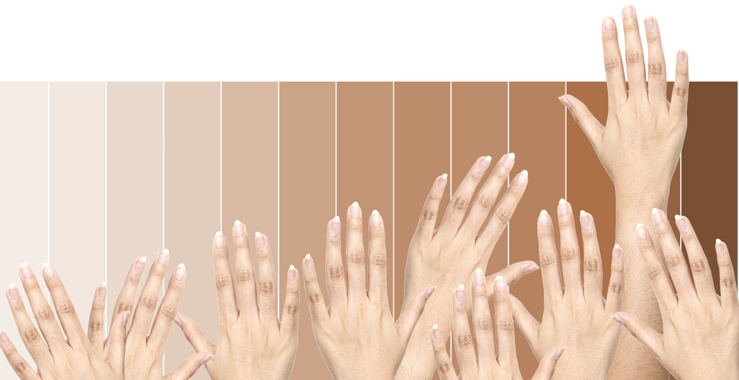 Hands up to ask questions about sunbeds